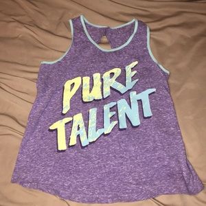 racer back pure talent shirt